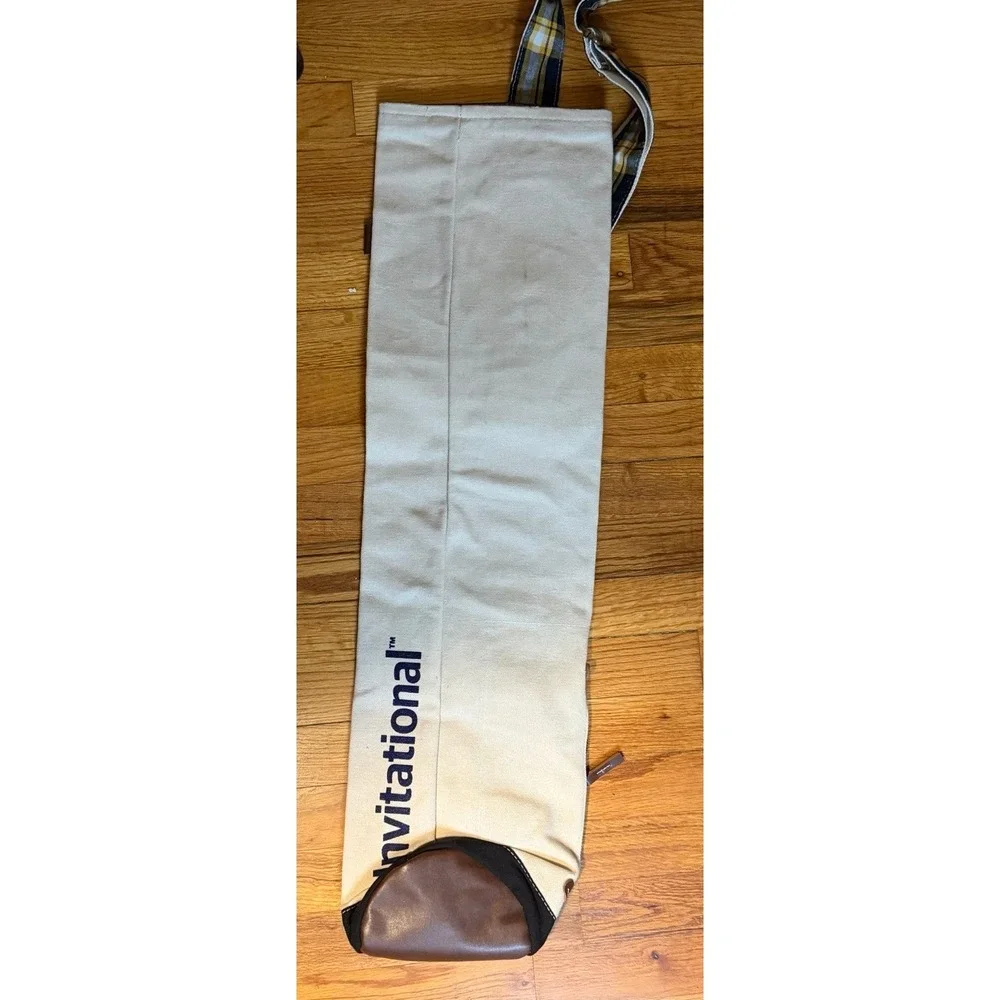Liberty Mutual Invitational Par 3 Carry Golf Bag Canvas Leather Tartan Plaid